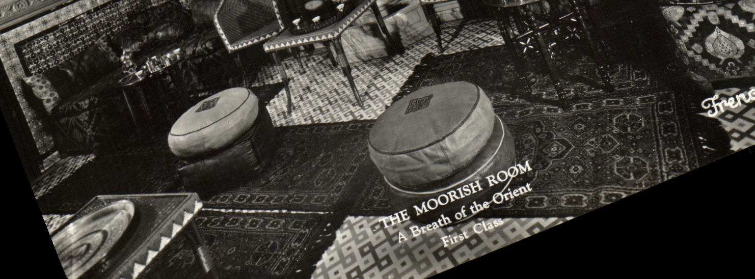 VINTAGE POSTCARD Bateau S France The Moorish Room has breath off the East First class