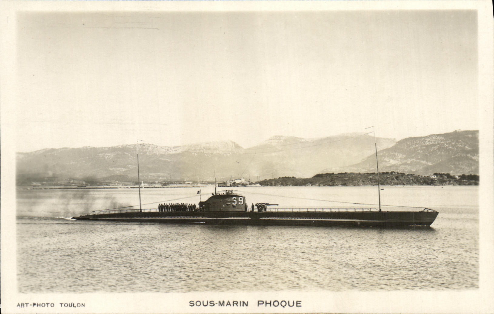 CPA Bateau Sous Marin Phoque