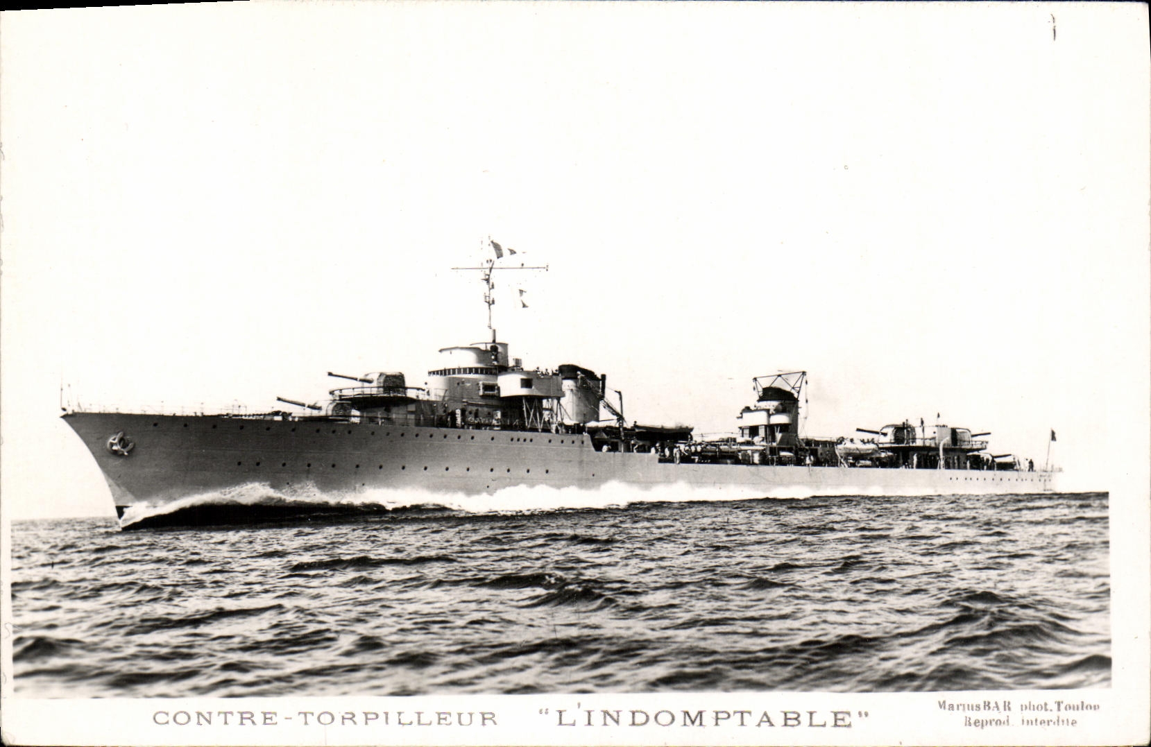 CPA Bateau Contre Torpilleur L'indomptable