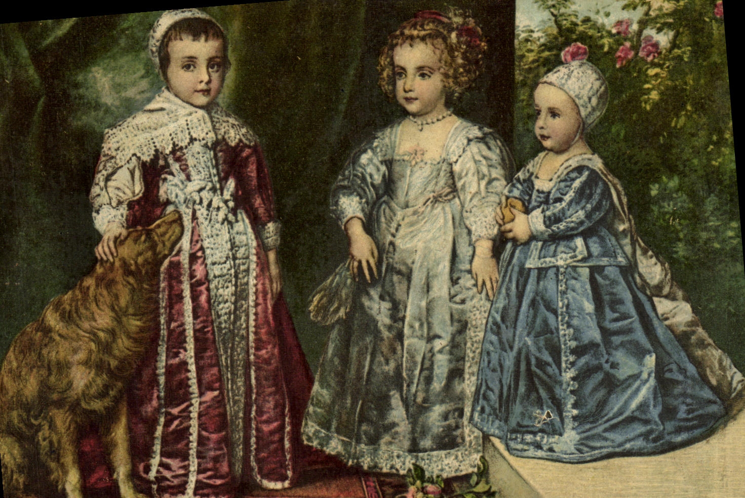 VINTAGE POSTCARD Children of Charles Ier King d' Angleterre