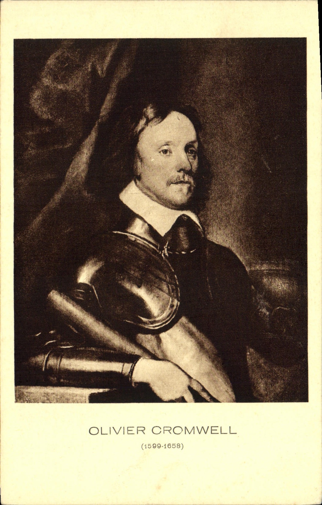 VINTAGE POSTCARD Olivier Cromwell 1599 1658