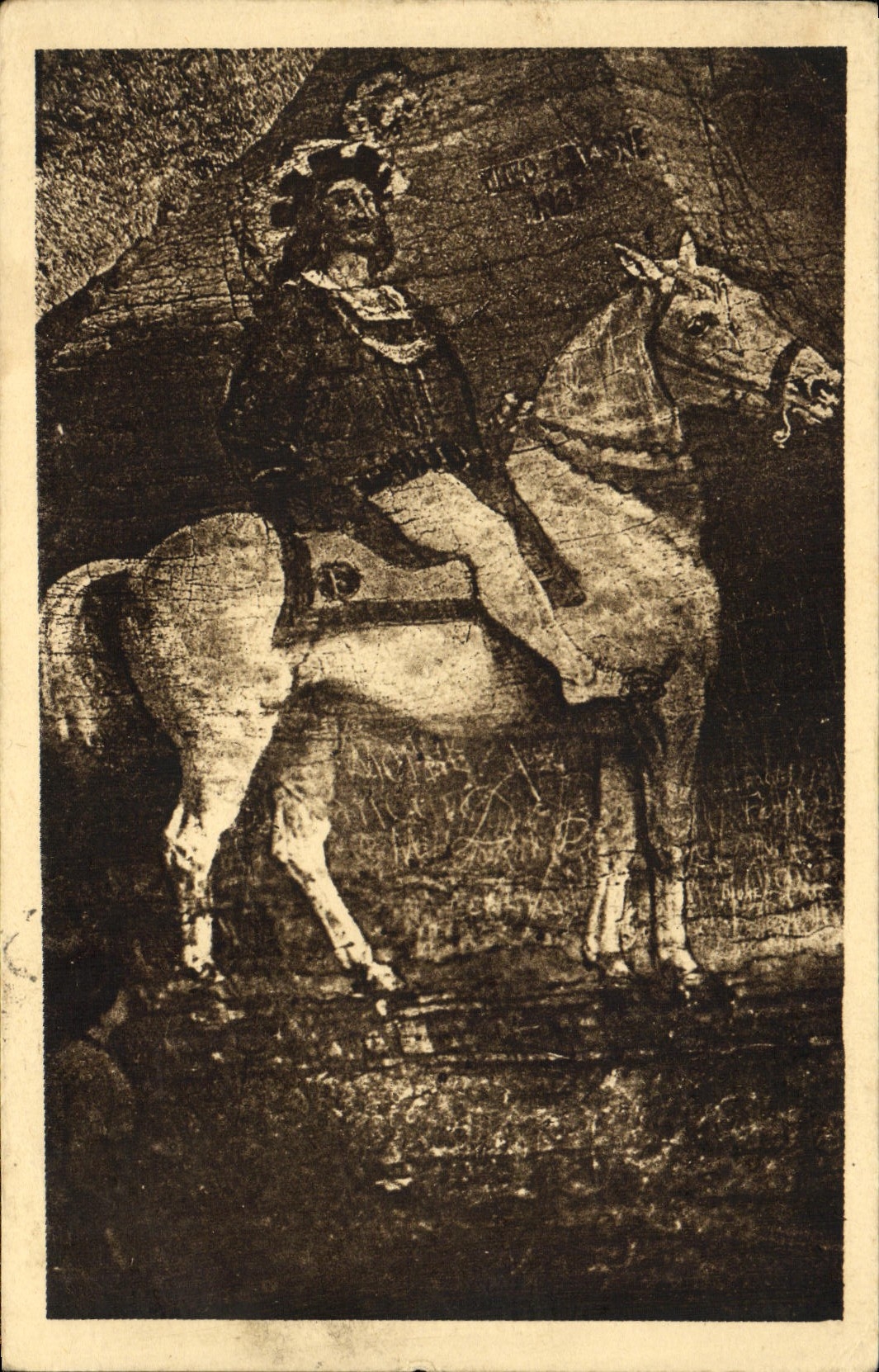 VINTAGE POSTCARD Caves Of Balme the Portrait of François 1st