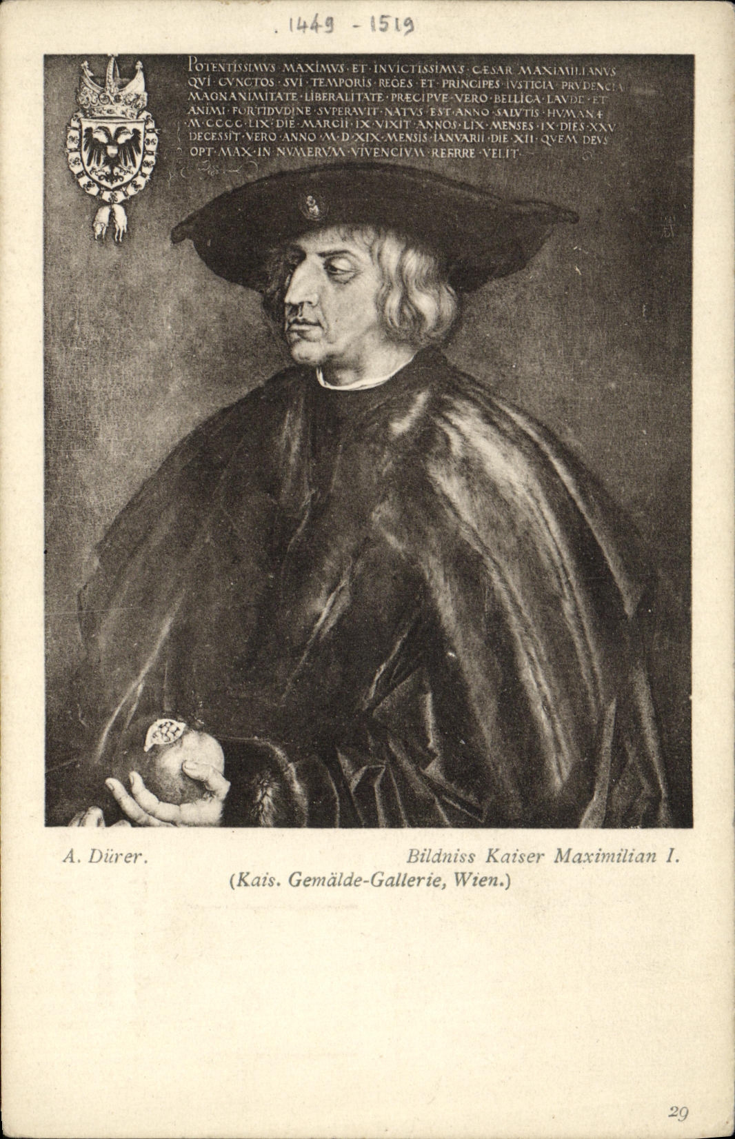 CPA A Durer Bildniss Kaiser Maximilian I 
