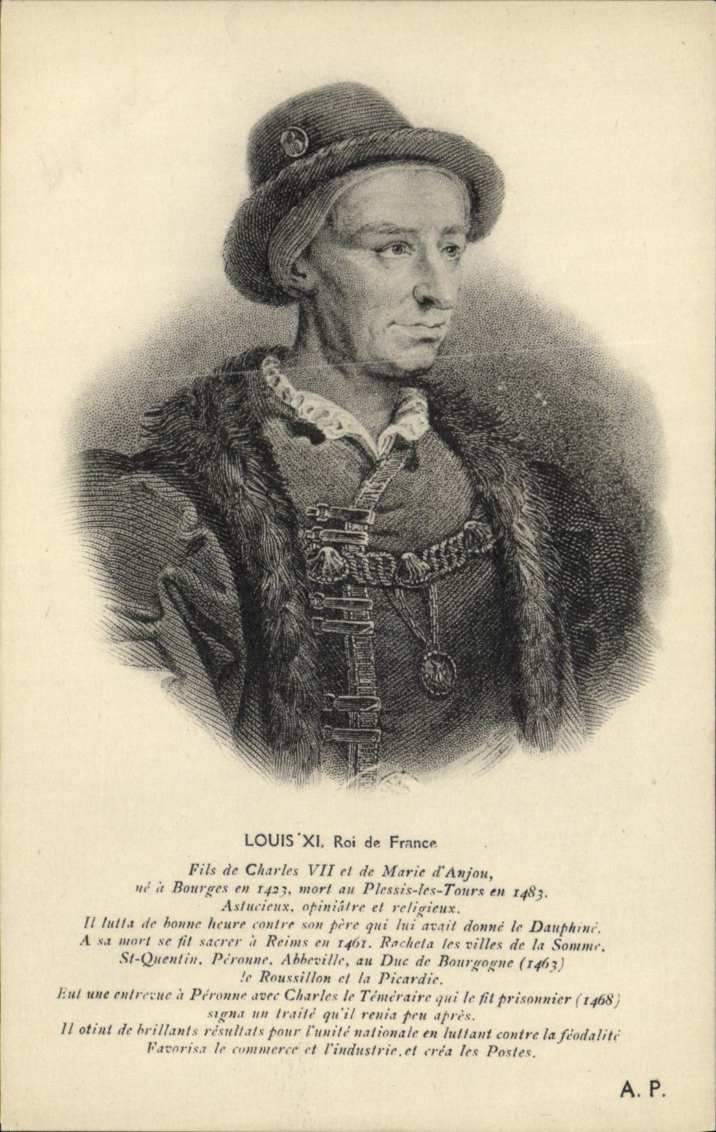 CPA Louis XI Roi de France 
