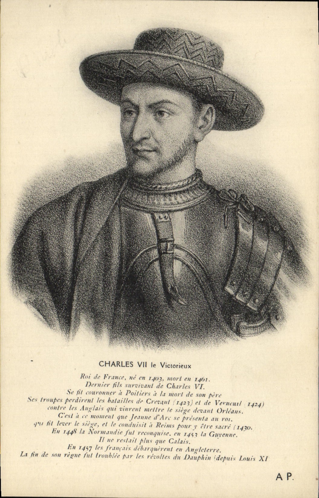 CPA Charles VII le Victorieux Roi de France 