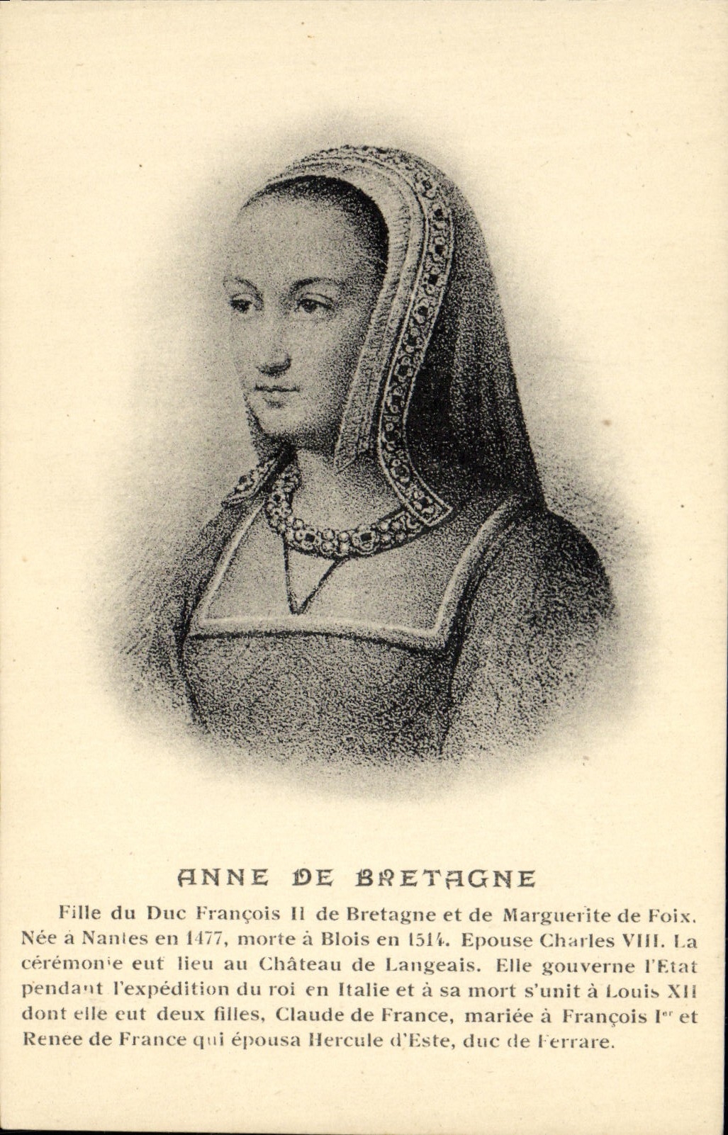 CPA Anne De Bretagne Fille Du Duc Francois II 