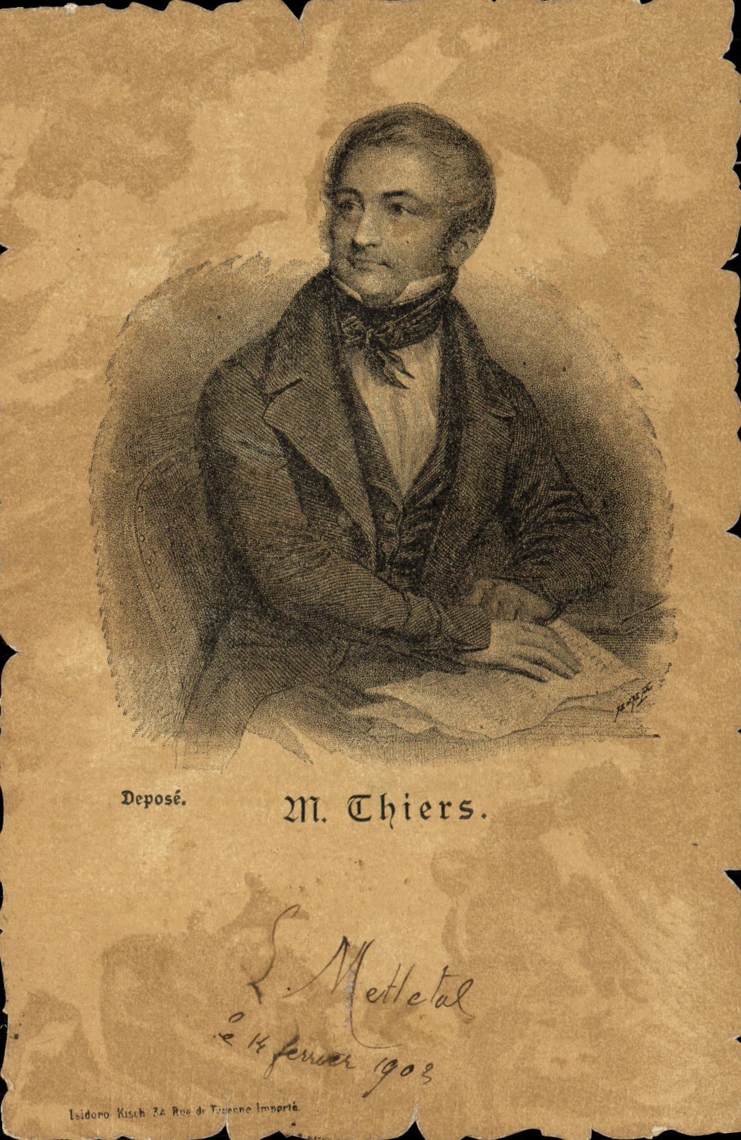 VINTAGE POSTCARD Thiers