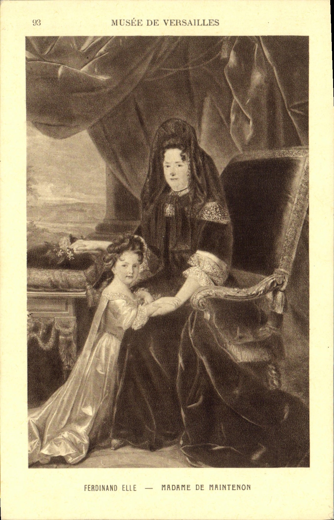 VINTAGE POSTCARD Ferdinand It Mrs De Maintenon Museum of Versailles