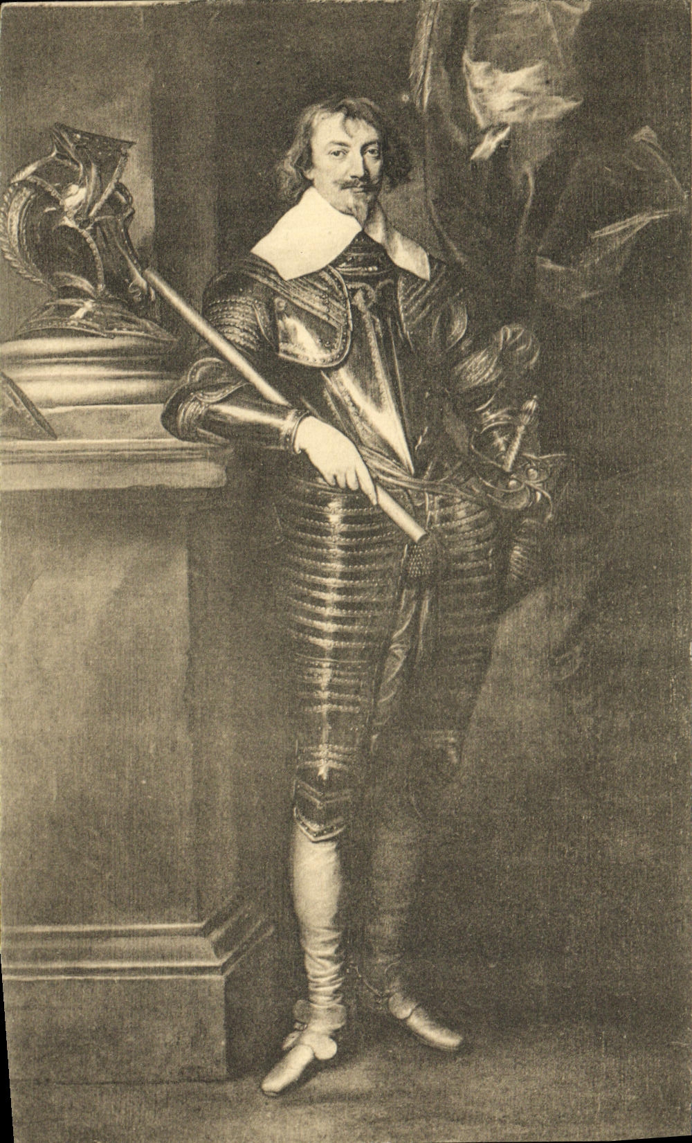 VINTAGE POSTCARD Fair rear old Van Dyck Robert Rich Count de Warwick