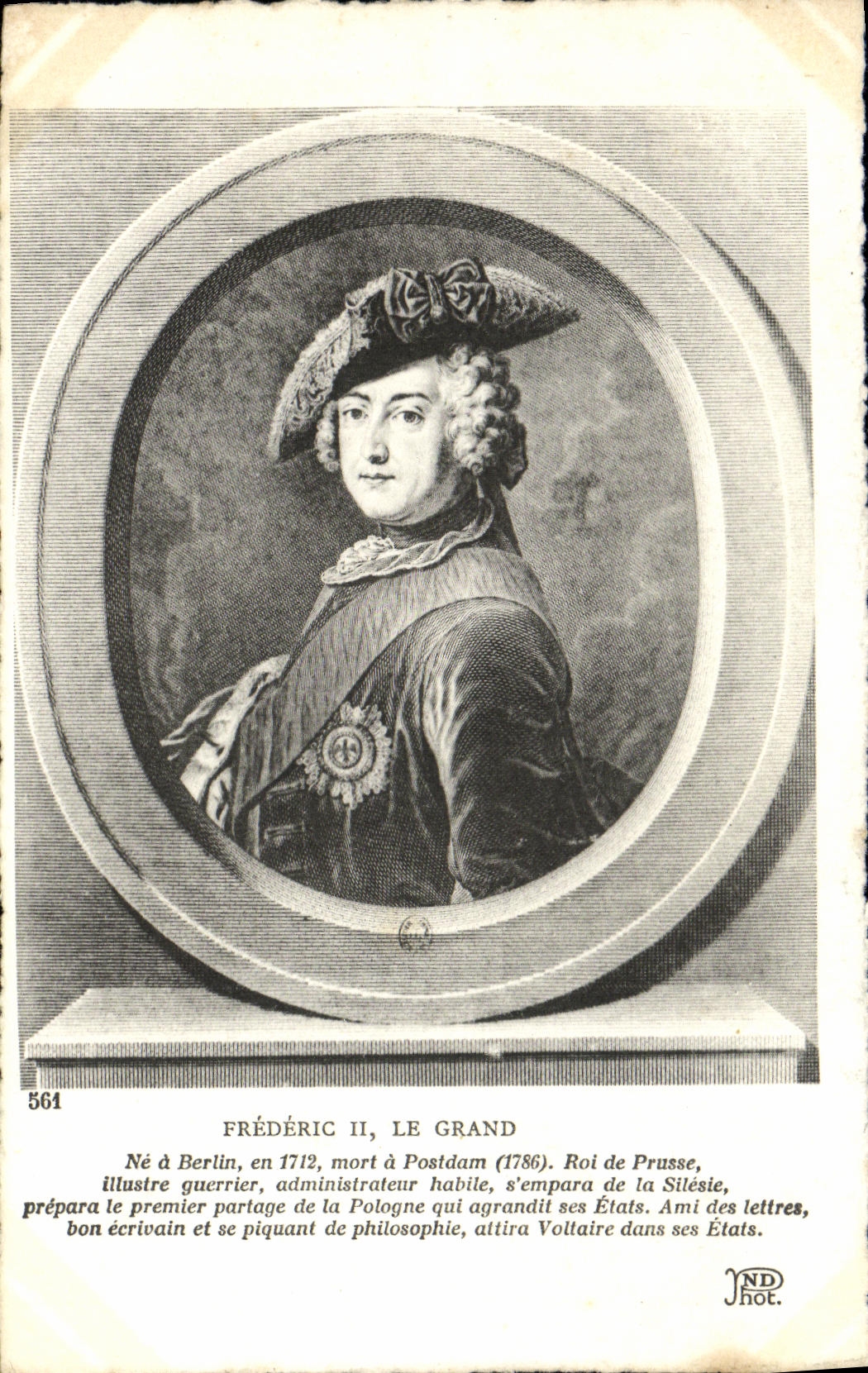 CPA Frederic Le Grand Roi de Prusse