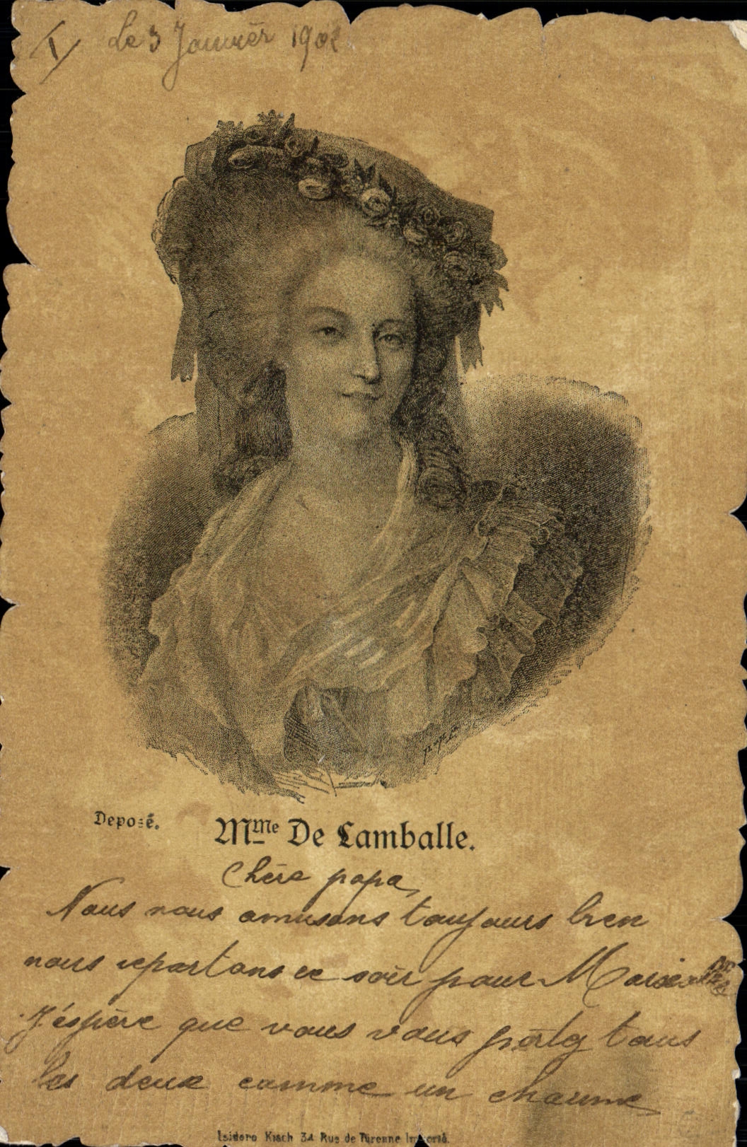 CPA Mme de Lamballe 