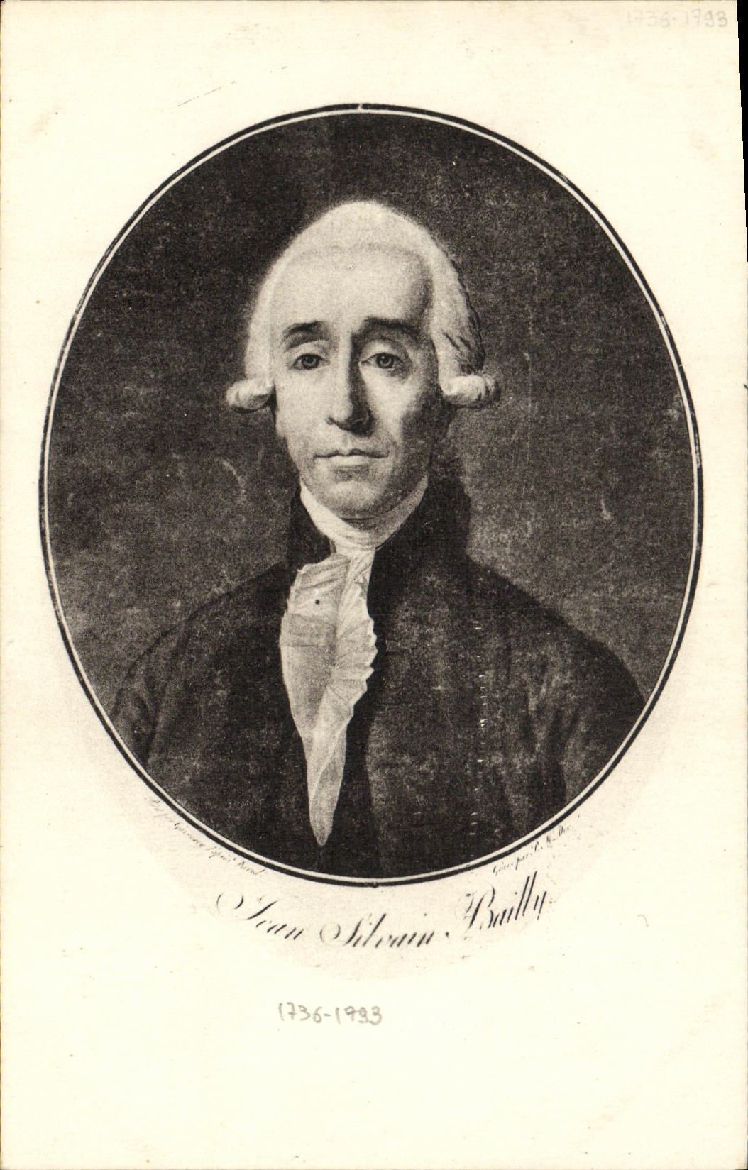 POSTAL Bailly de la VENDIMIA prefecto de París después de asaltar del Bastille