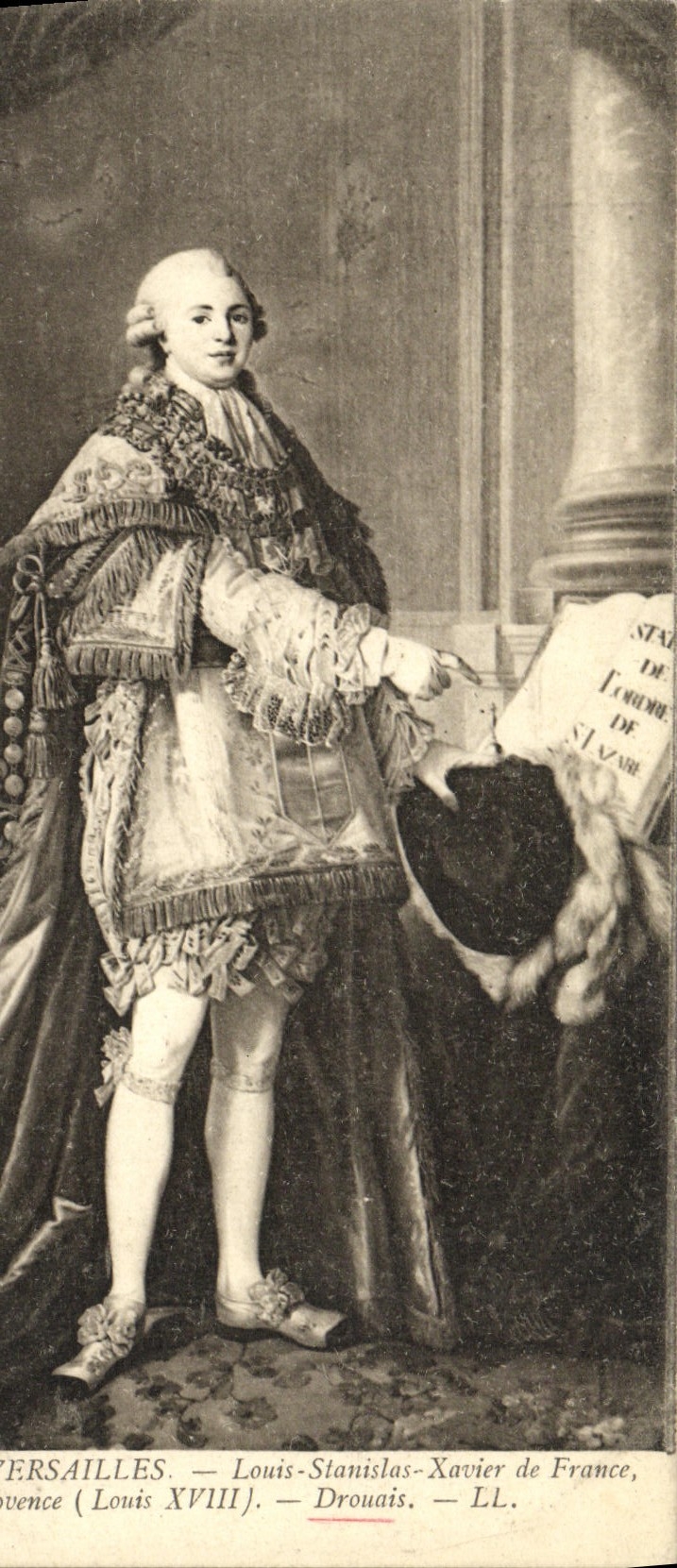 VINTAGE POSTCARD Museum of Versailles Louis Stanislas Xavier de France Count de Provence Drouais