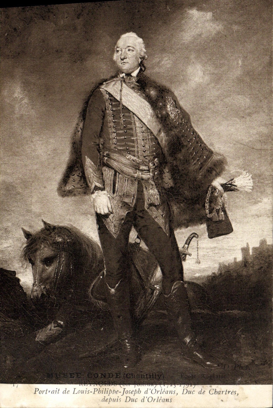 Poli Louis Felipe José del museo de la POSTAL de la VENDIMIA del duque de Orleans del duque de Chartres de Orleans