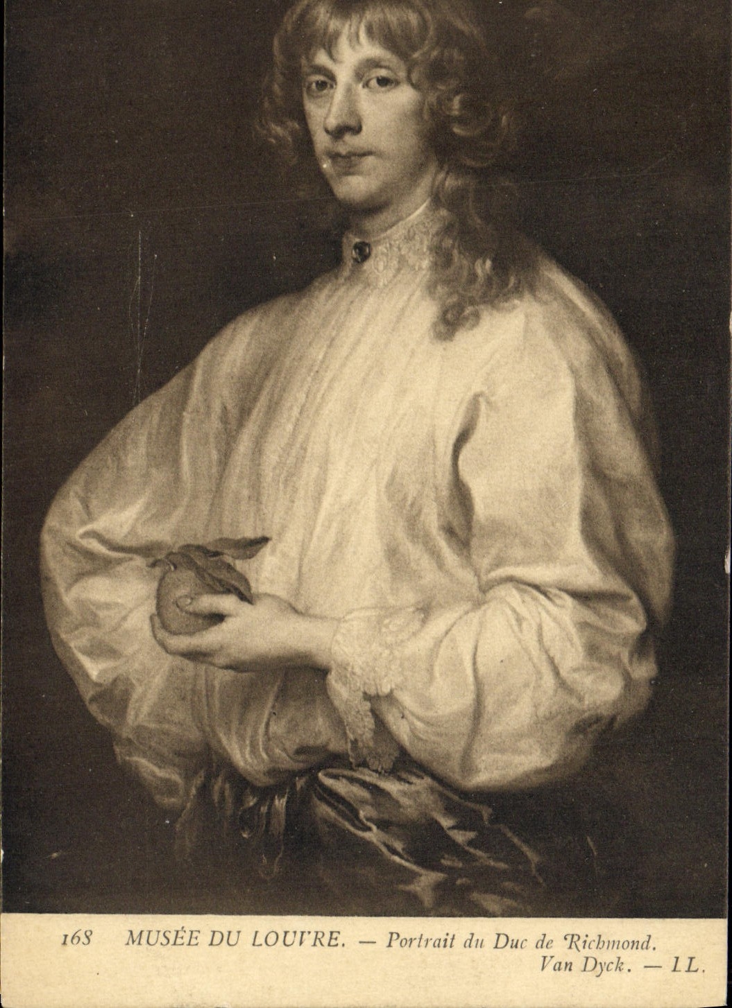 VINTAGE POSTCARD Museum Of Louvre Portrait of the Duke Of Richmond Van Dyck