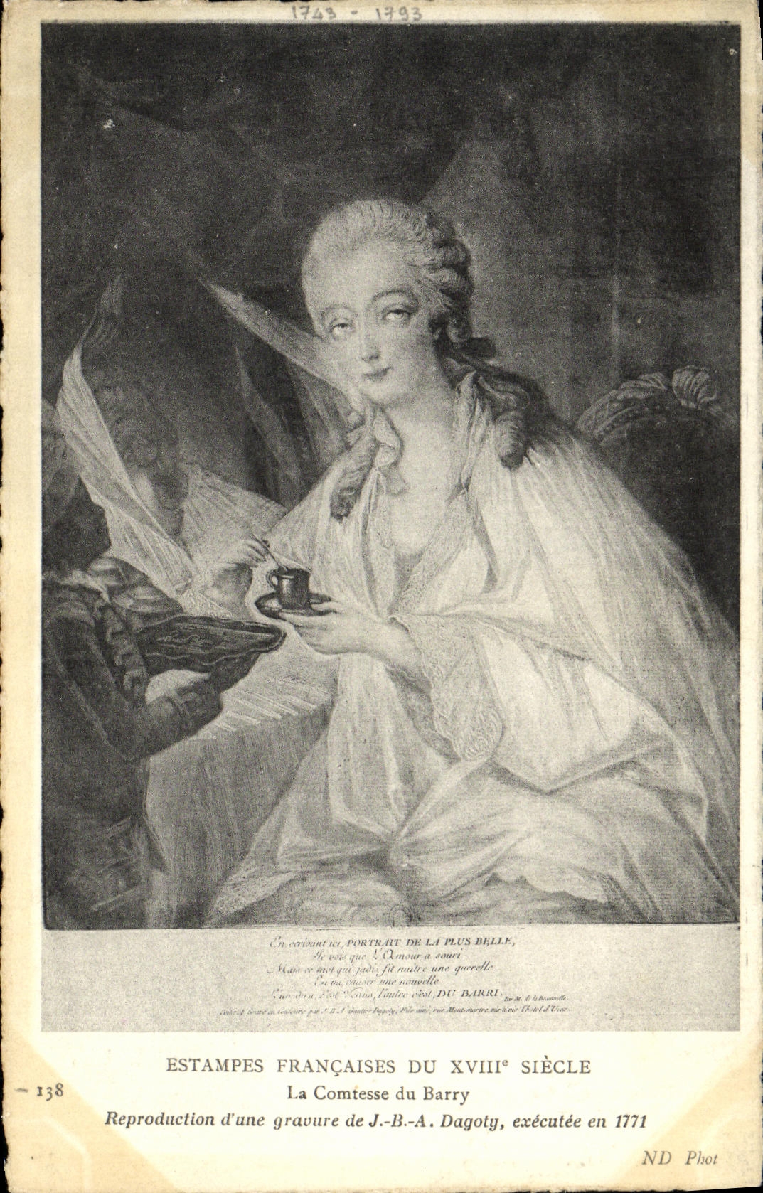 CPA Estampes Francaises Du Siecle Comtesse du Barry 
