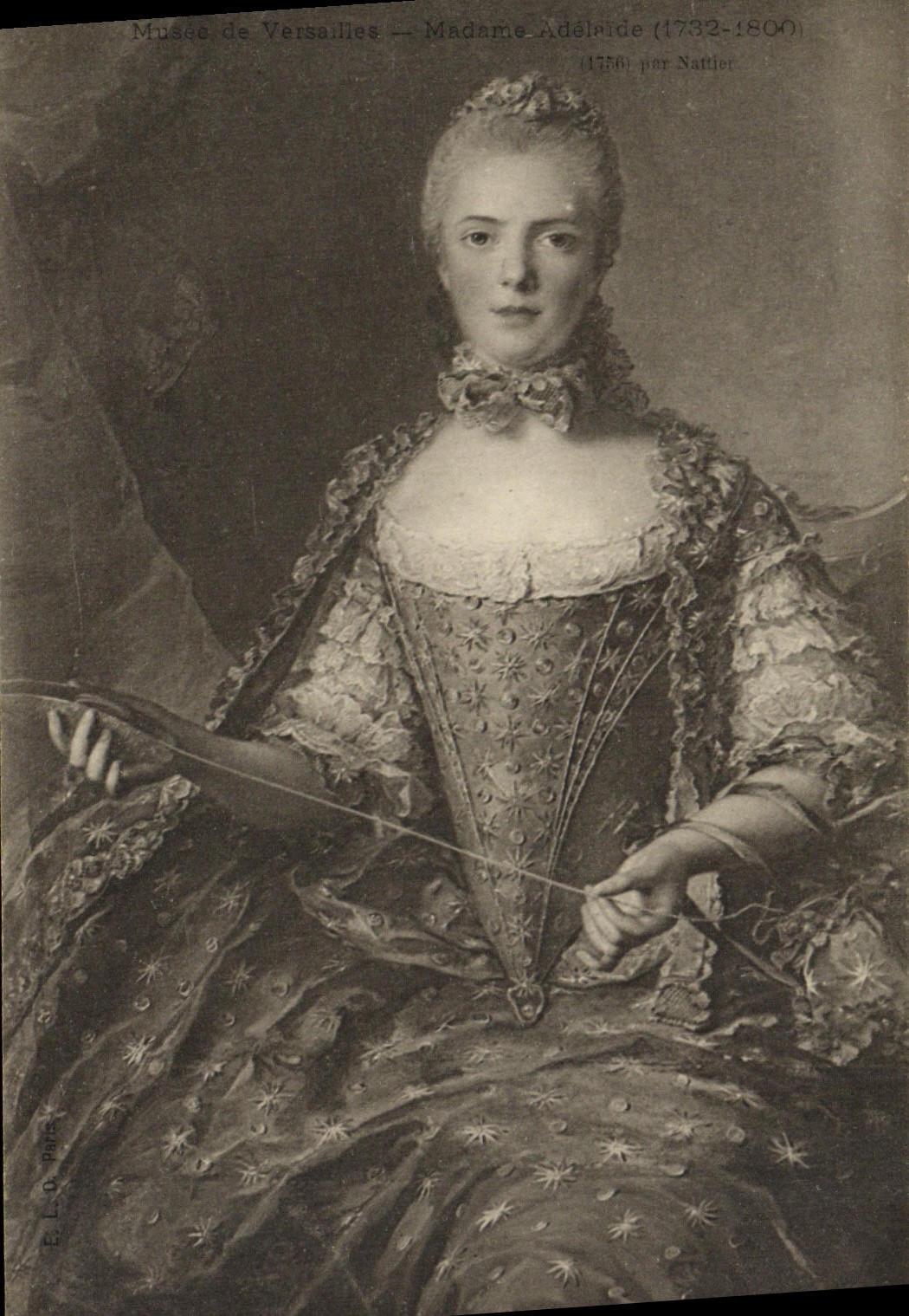 VINTAGE POSTCARD Museum of Versailles Mrs Adelaide