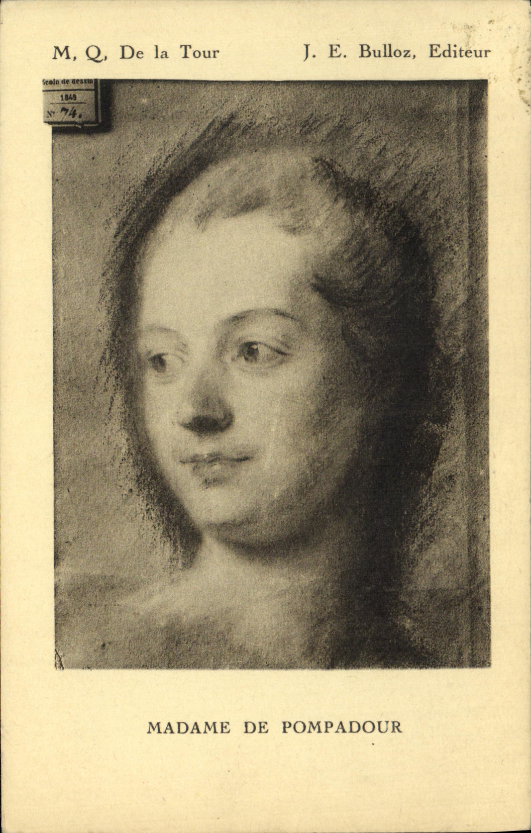 VINTAGE POSTCARD Mrs De Pompadour Quentin of the Tower