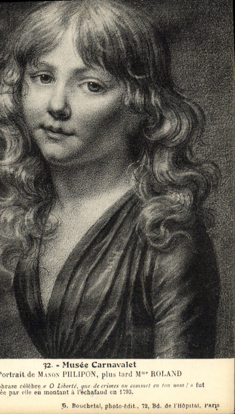 VINTAGE POSTCARD Museum Carnavalet Manon ¨hilipon