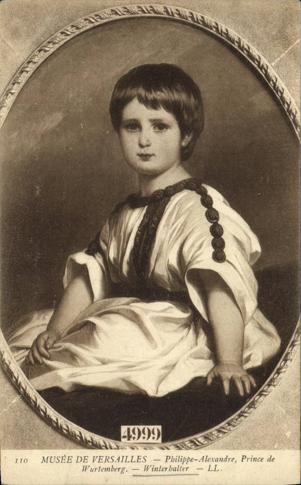 VINTAGE POSTCARD Museum of Versailles Philippe Alexandre Prince de Wurtenberg