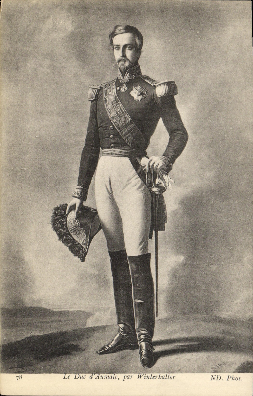 VINTAGE POSTCARD Duke of aumale Winterhalter