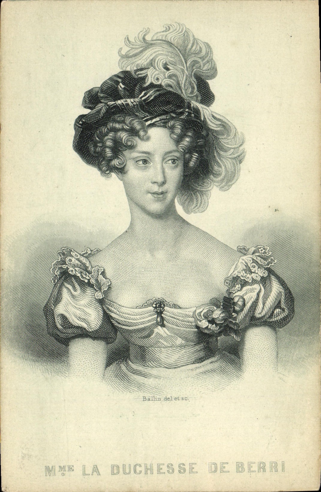 VINTAGE POSTCARD Mrs. the duchess of Berri