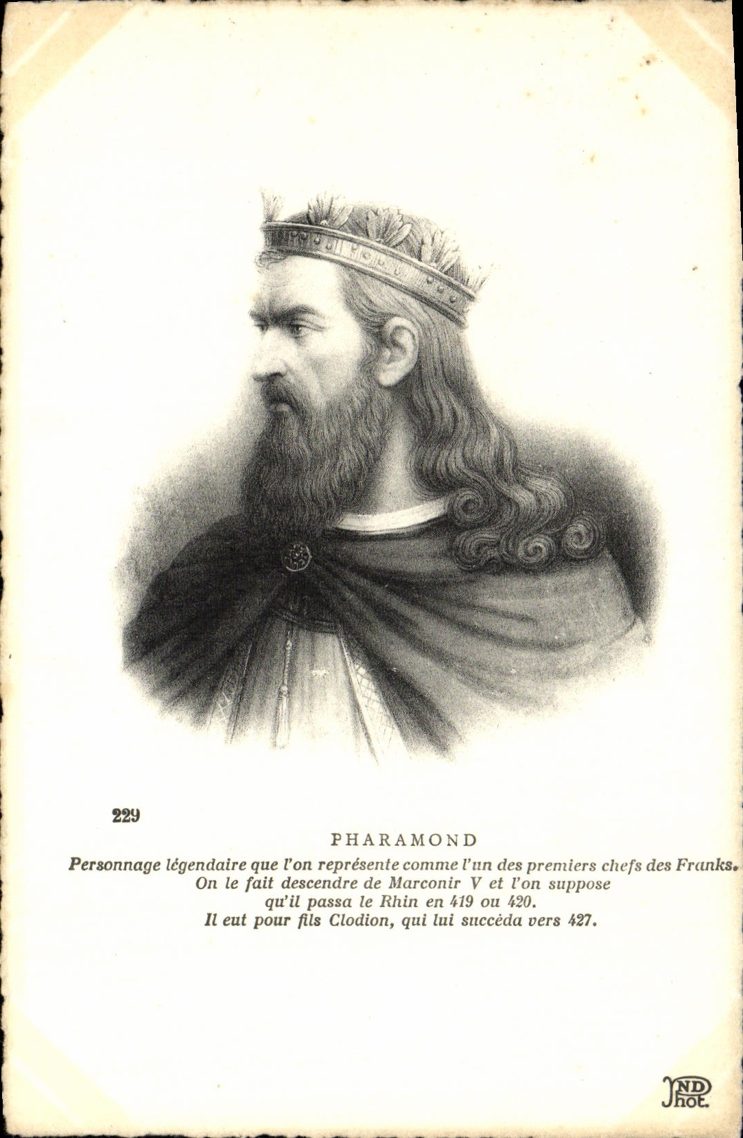 VINTAGE POSTCARD Pharamond