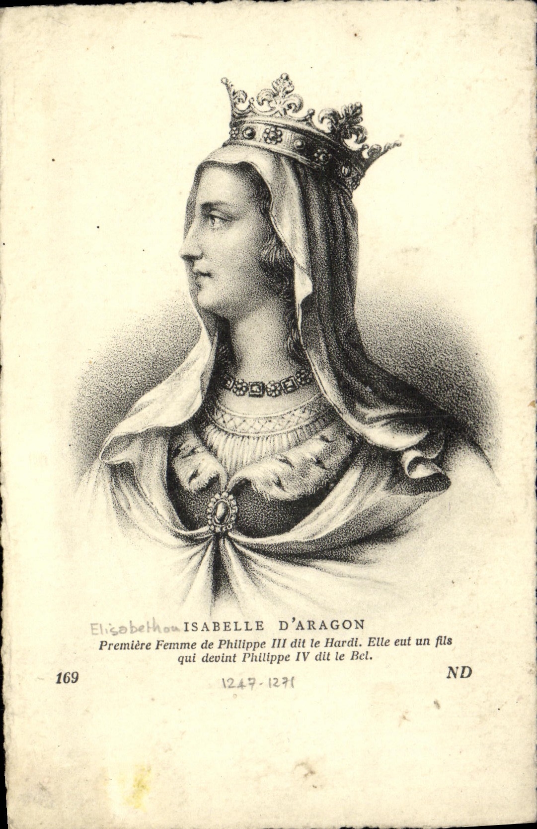 VINTAGE POSTCARD Isabelle D' Aragon