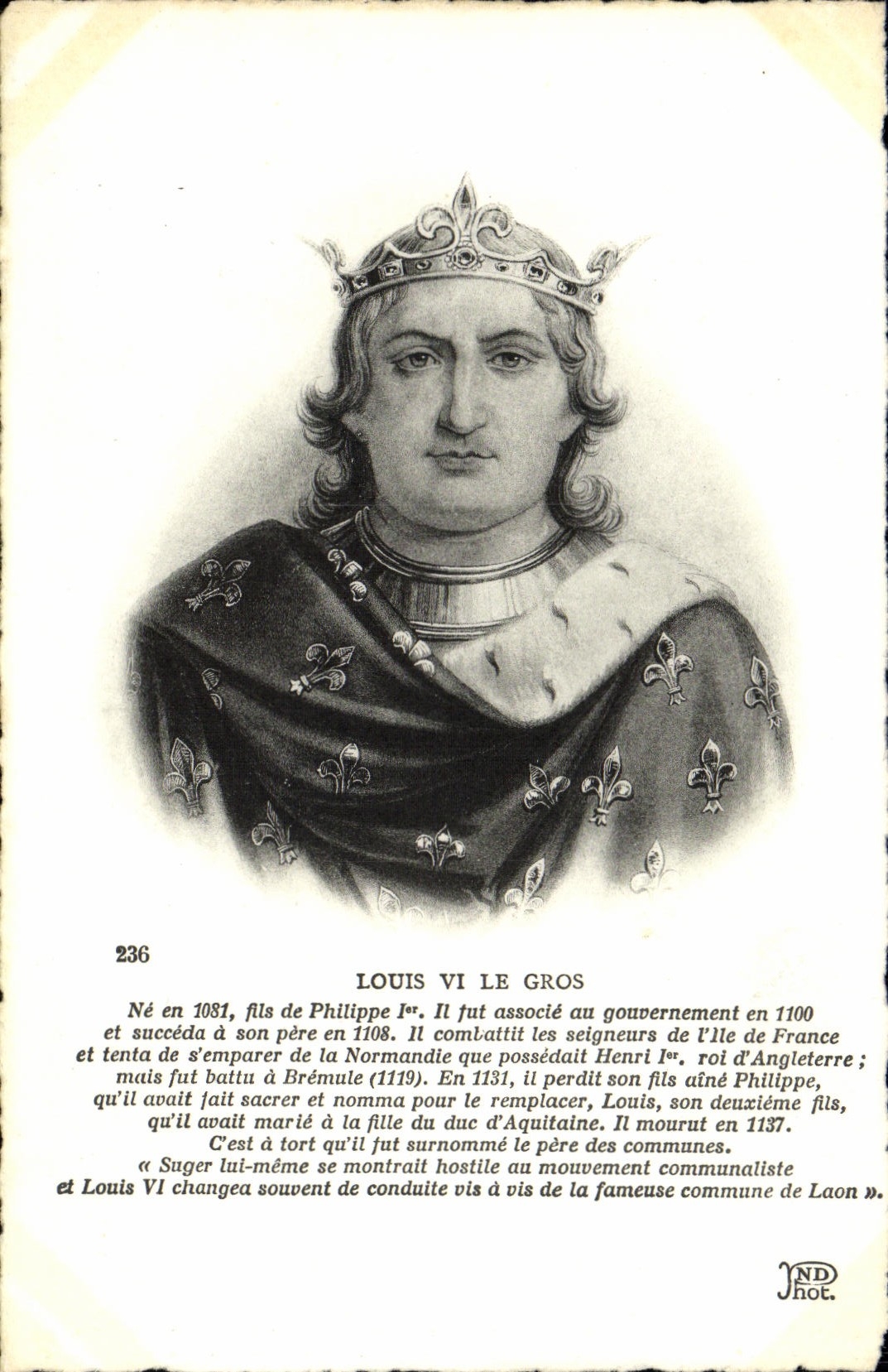 CPA Louis VI le Gros