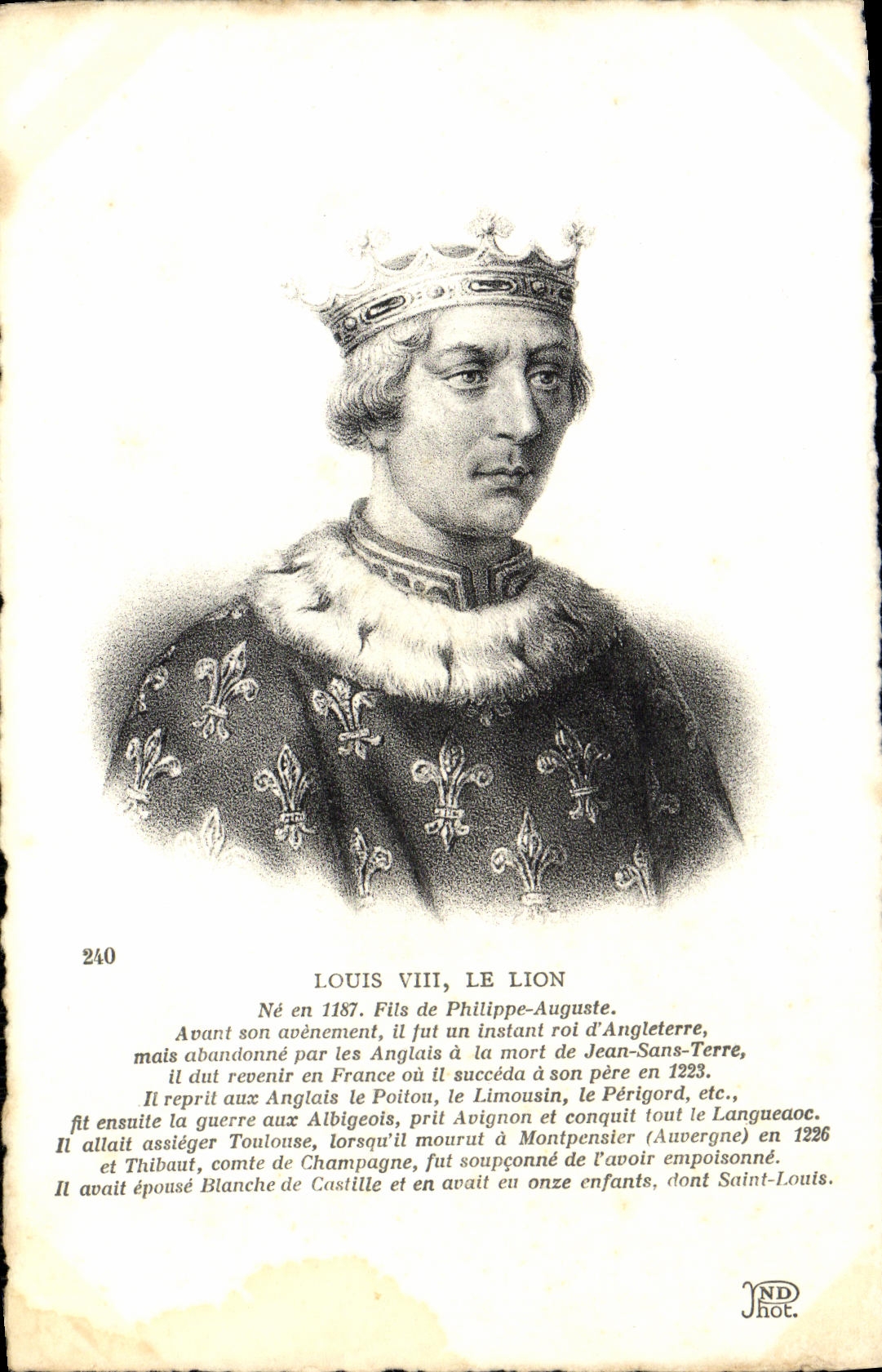 CPA Louis VIII Le Lion