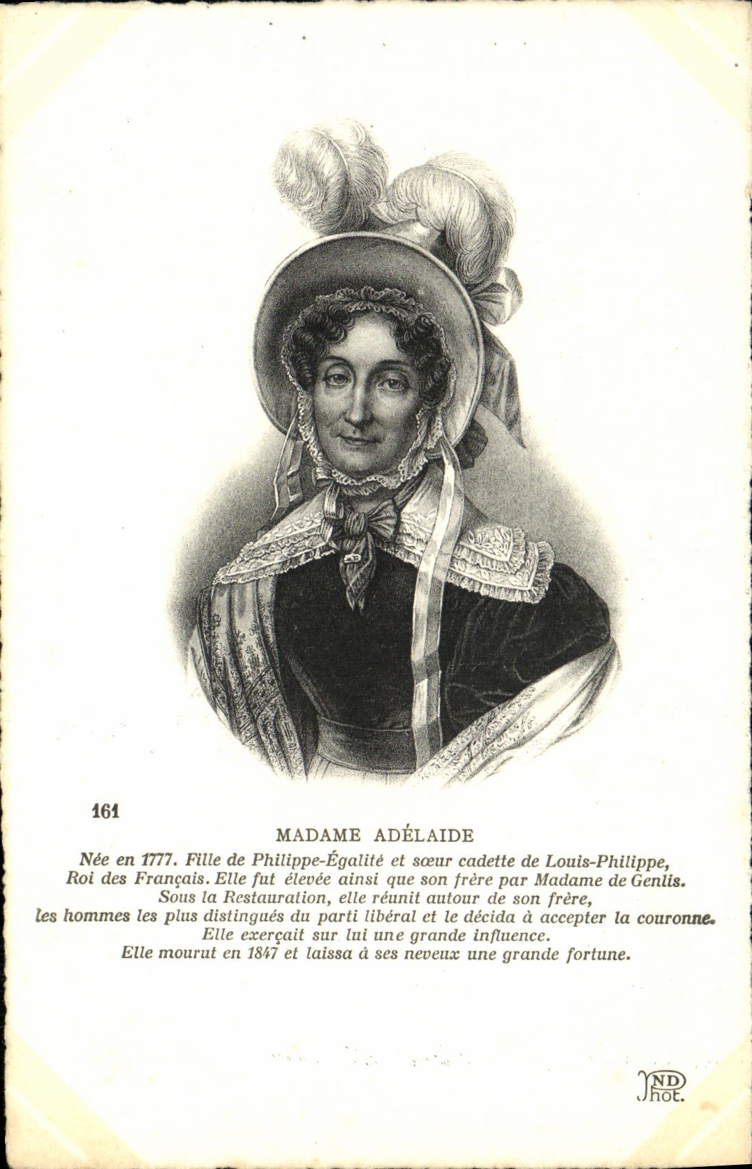 VINTAGE POSTCARD Mrs Adelaide