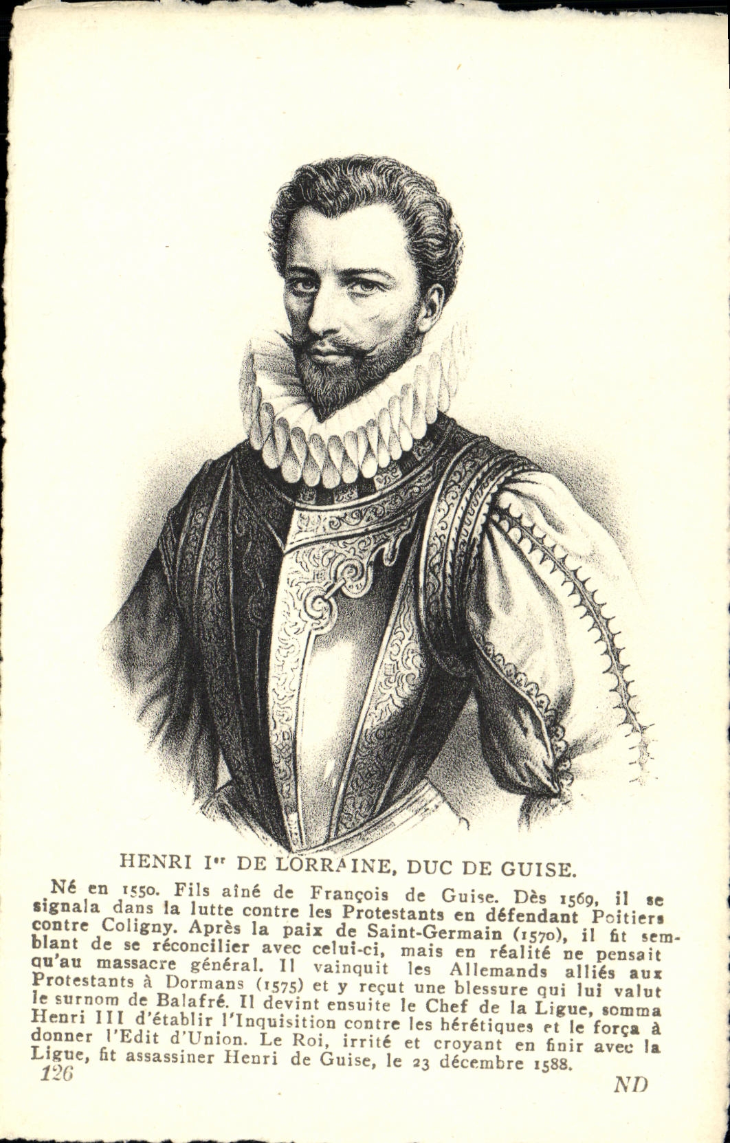 VINTAGE POSTCARD Henri Of Lorraine Duke of Own way