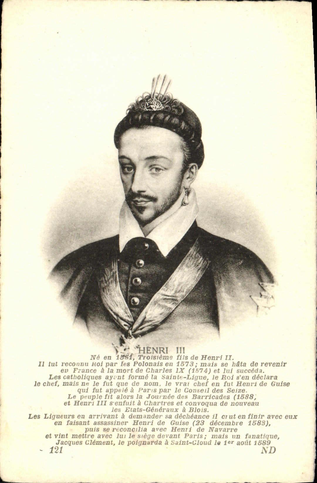 VINTAGE POSTCARD Henri III