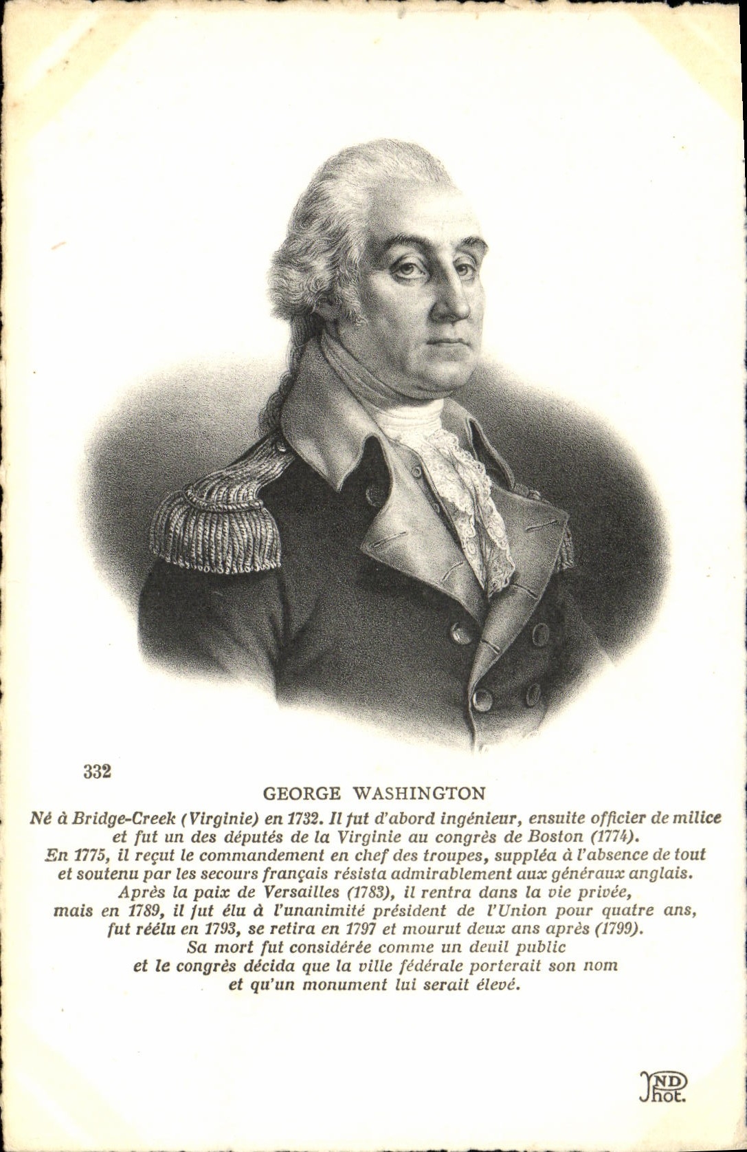 VINTAGE POSTCARD Geroge Washington