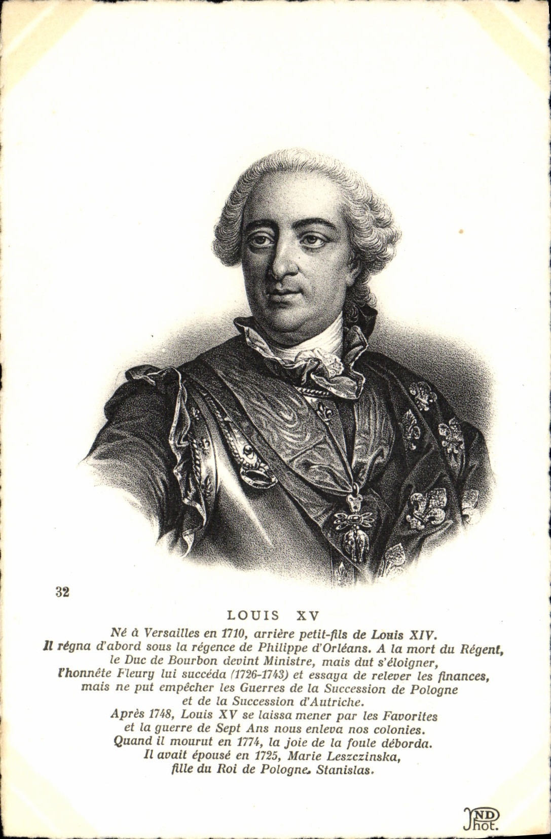 CPA Louis XV Roi de France 
