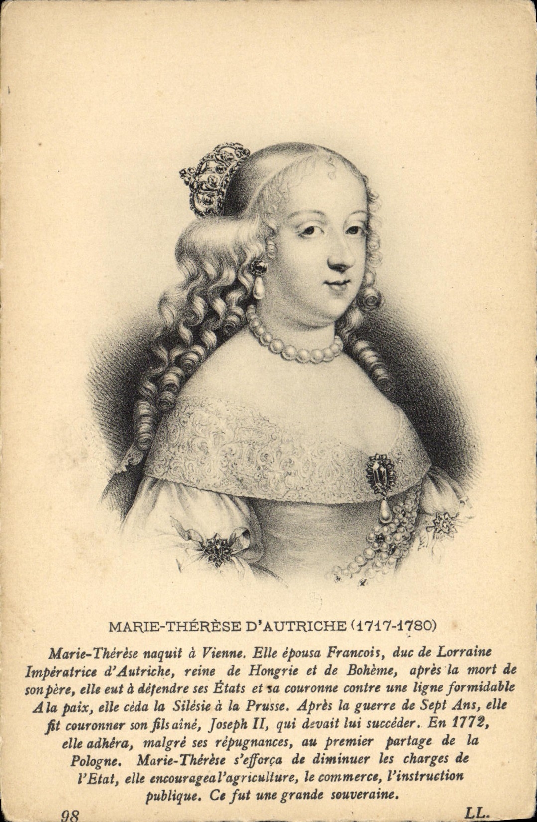 CPA Marie Therese d'Autriche 