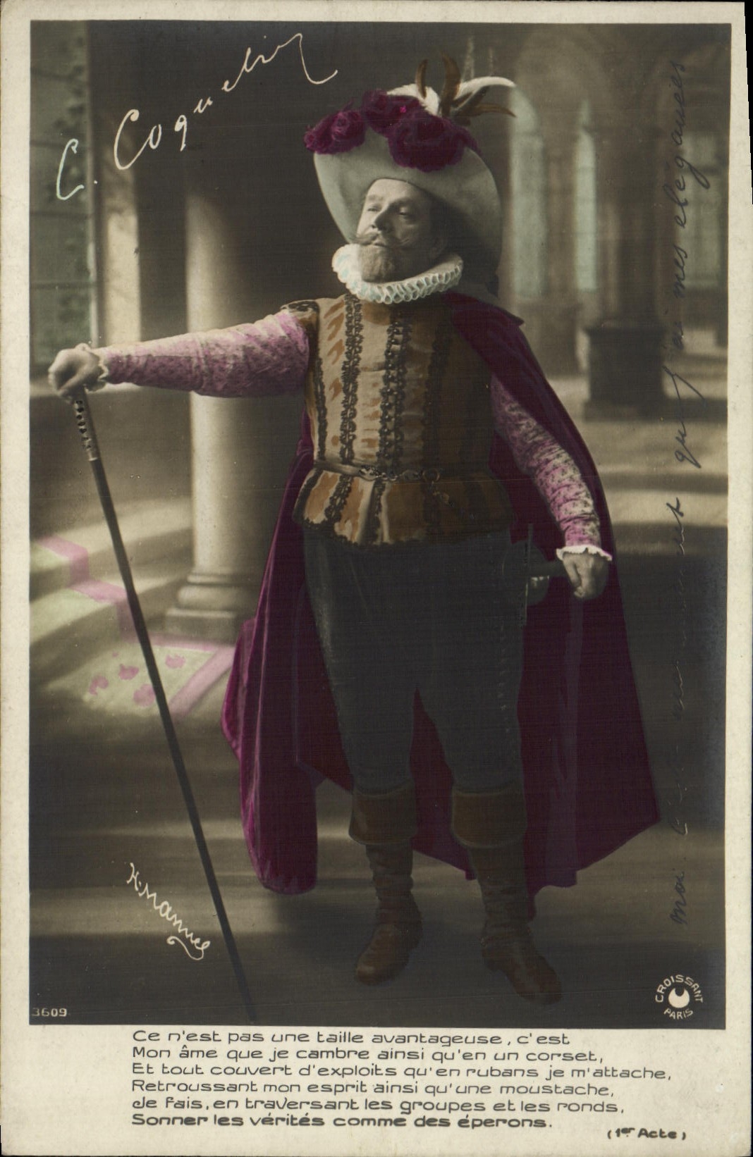 CPA Fantaisie Cyrano de Bergerac Rostand