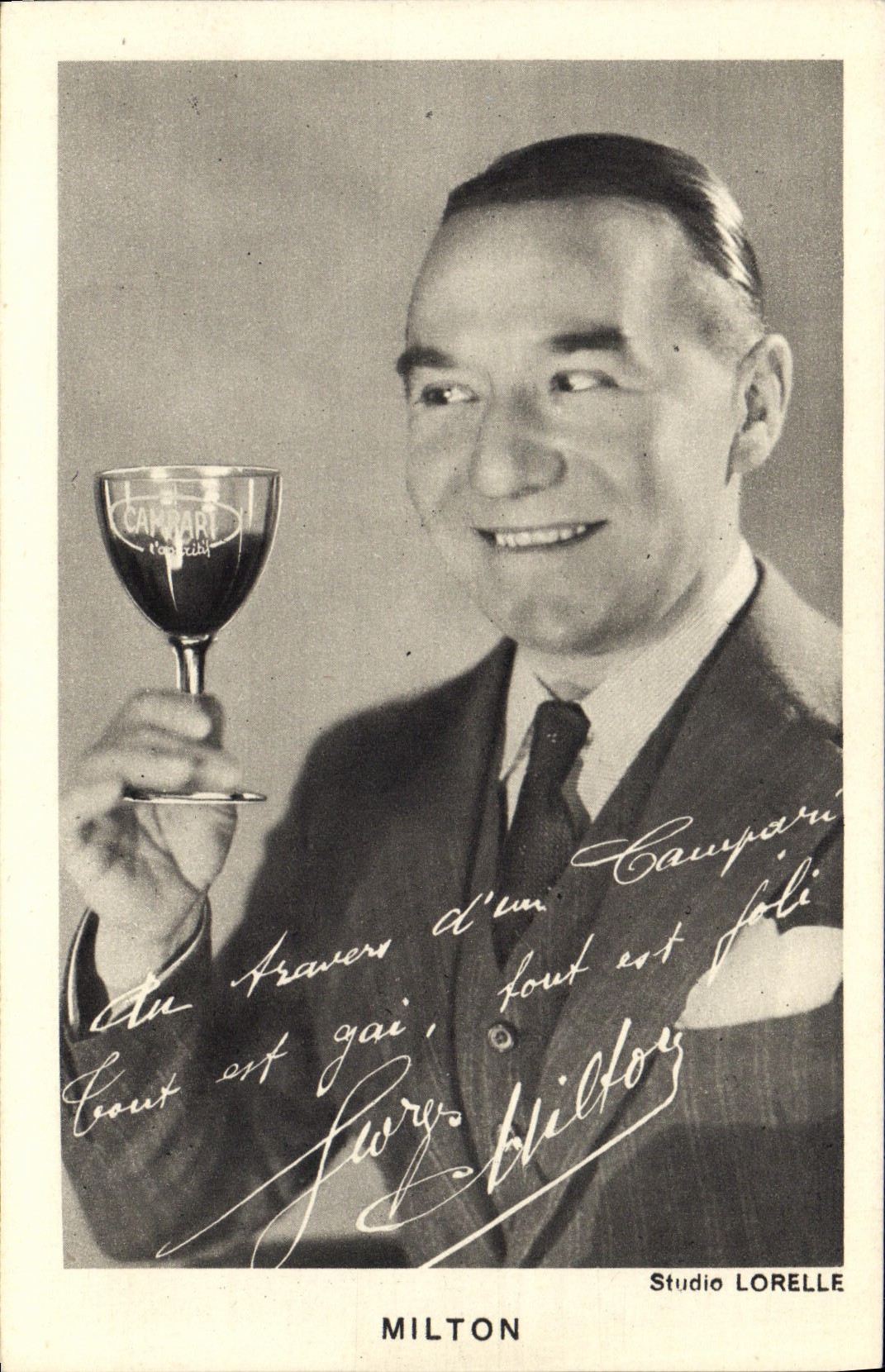 CPA Milton Publicite Campari