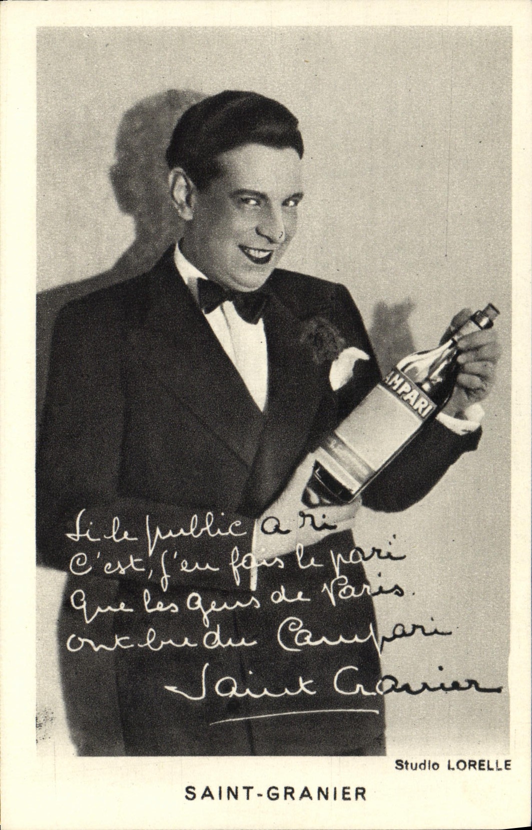 VINTAGE POSTCARD Holy Granier Campari Publicity