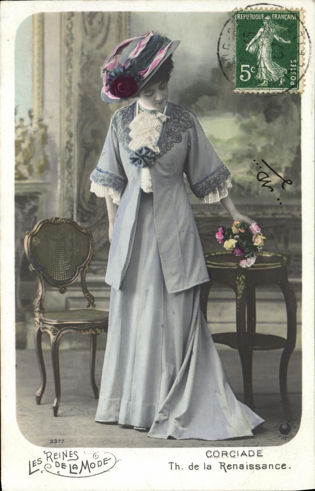 CPA Fantaisie Femme Les reines de la mode Corciade Theatre de la Renaissance