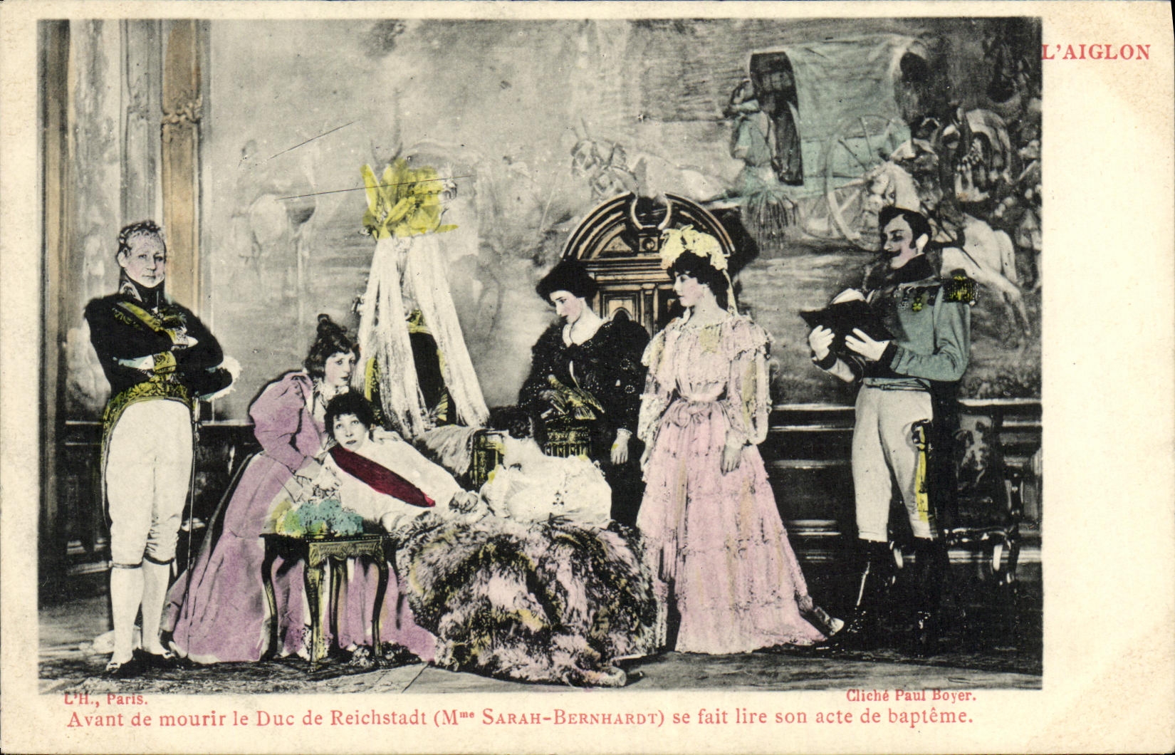 Fantasía Sarah Bernhardt de la POSTAL de la VENDIMIA el eaglet