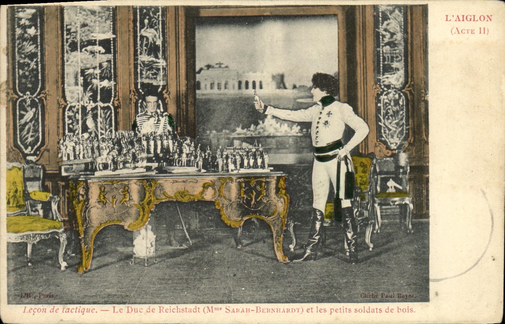 CPA Fantaisie Sarah Bernhardt L'aiglon 