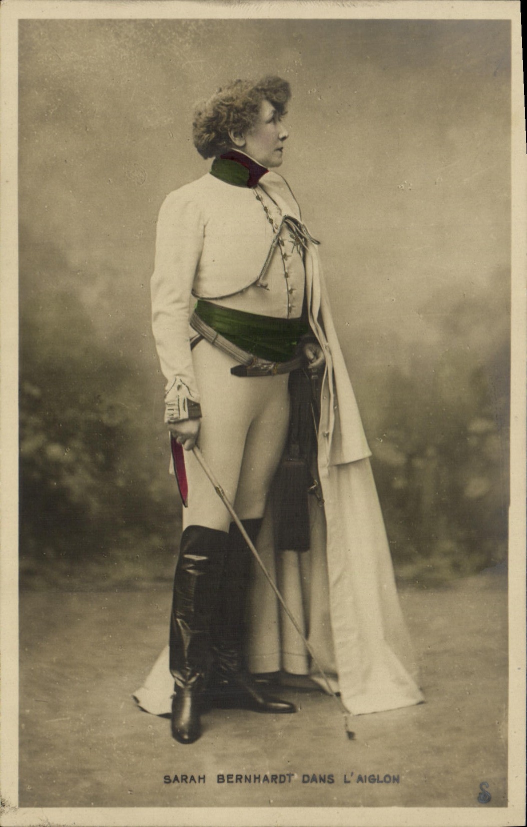 CPA Fantaisie Sarah Bernhardt L'aiglon