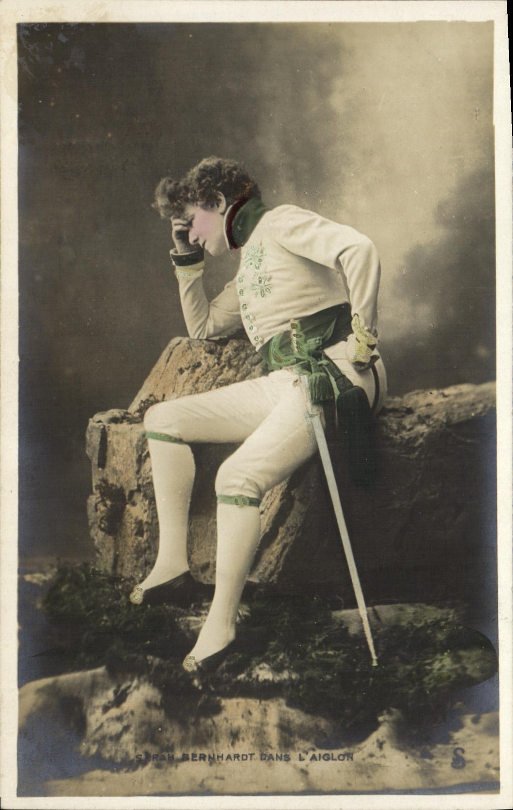 CPA Fantaisie Sarah Bernhardt L'aiglon 