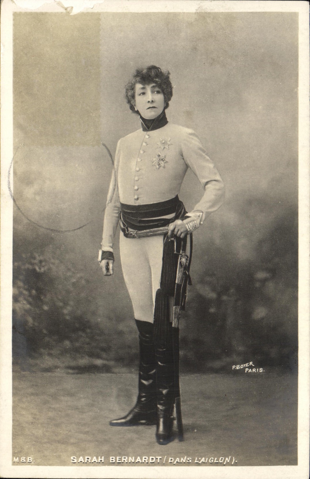 CPA Fantaisie Sarah Bernhardt L'aiglon
