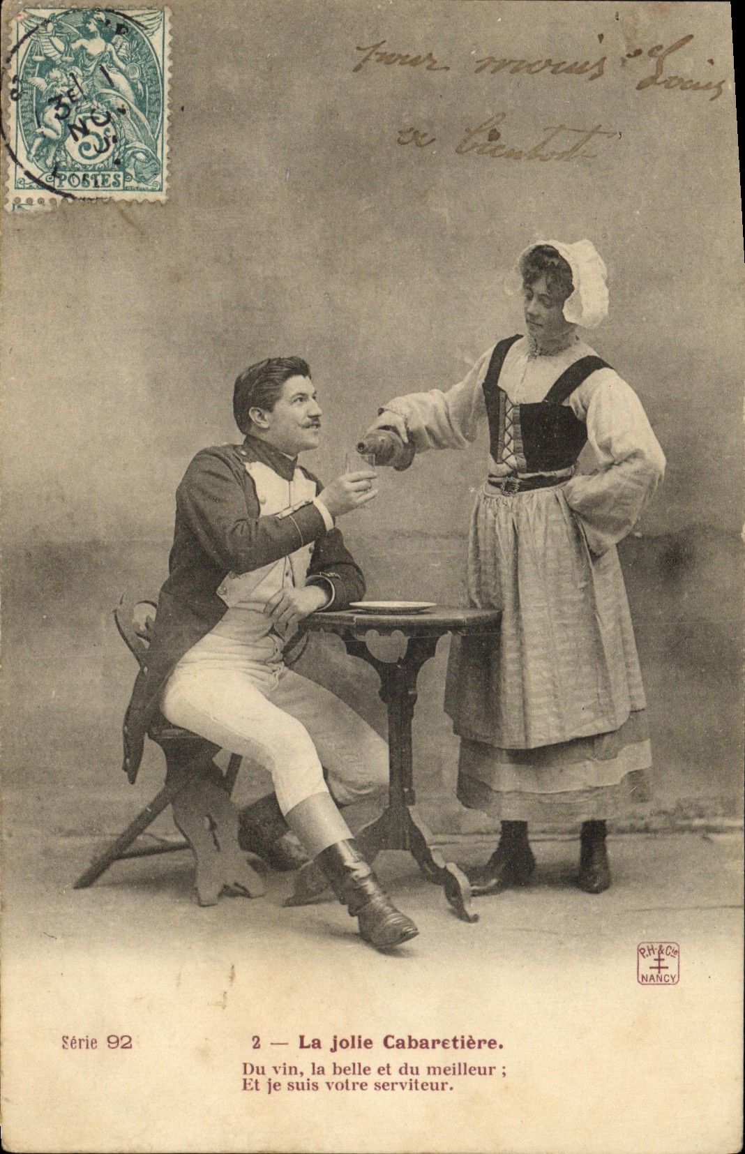 CPA Fantaisie Femme La jolie cabaretiere