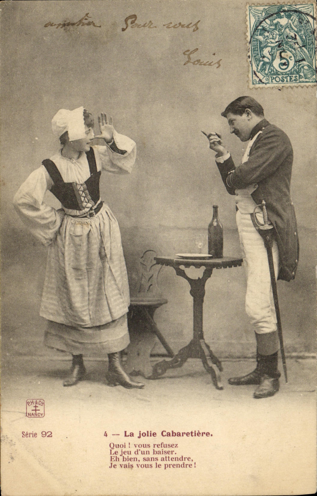 CPA Fantaisie Femme La jolie cabaretiere