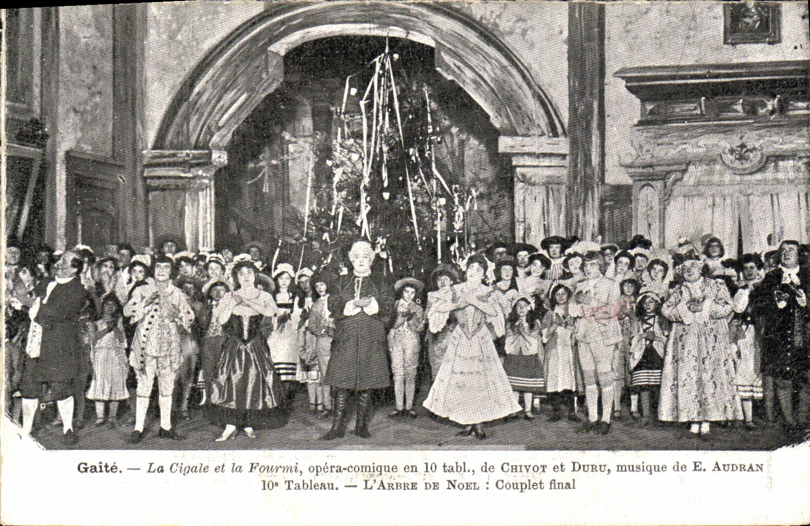 CPA Gaiete La cigale et la fourmi Opera comique 10eme tableau L'arbre de Noel