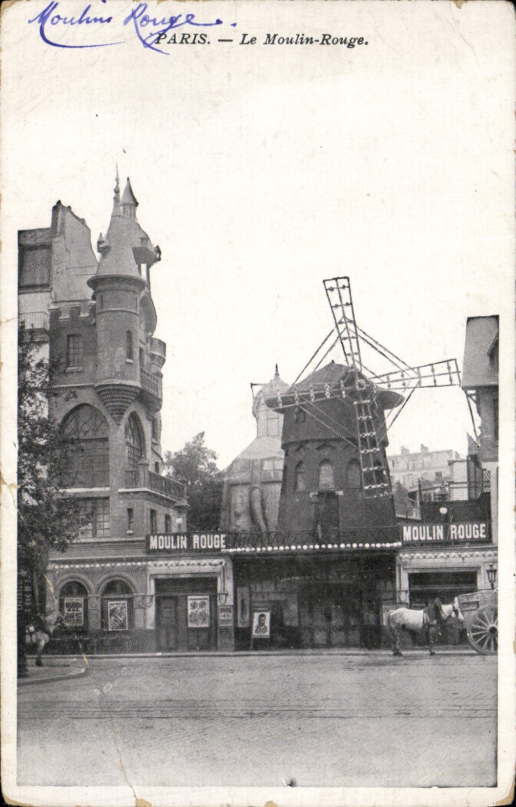 Teatro de la POSTAL de la VENDIMIA el Moulin-Colorete París