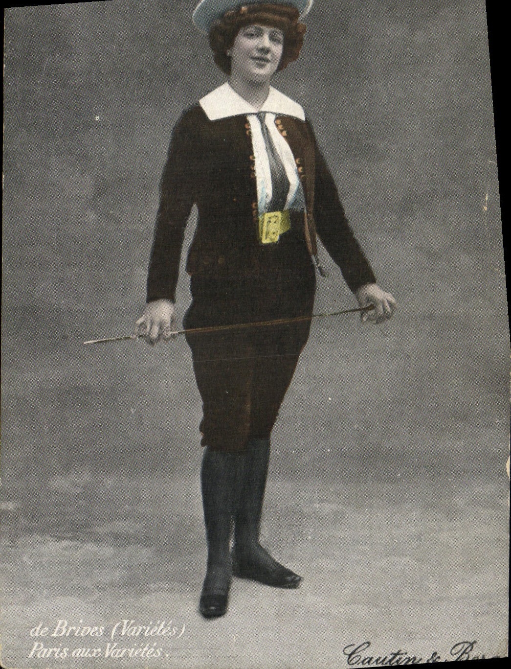 Teatro y Shepherd De Brives París de Cautin de la POSTAL de la VENDIMIA con las variedades